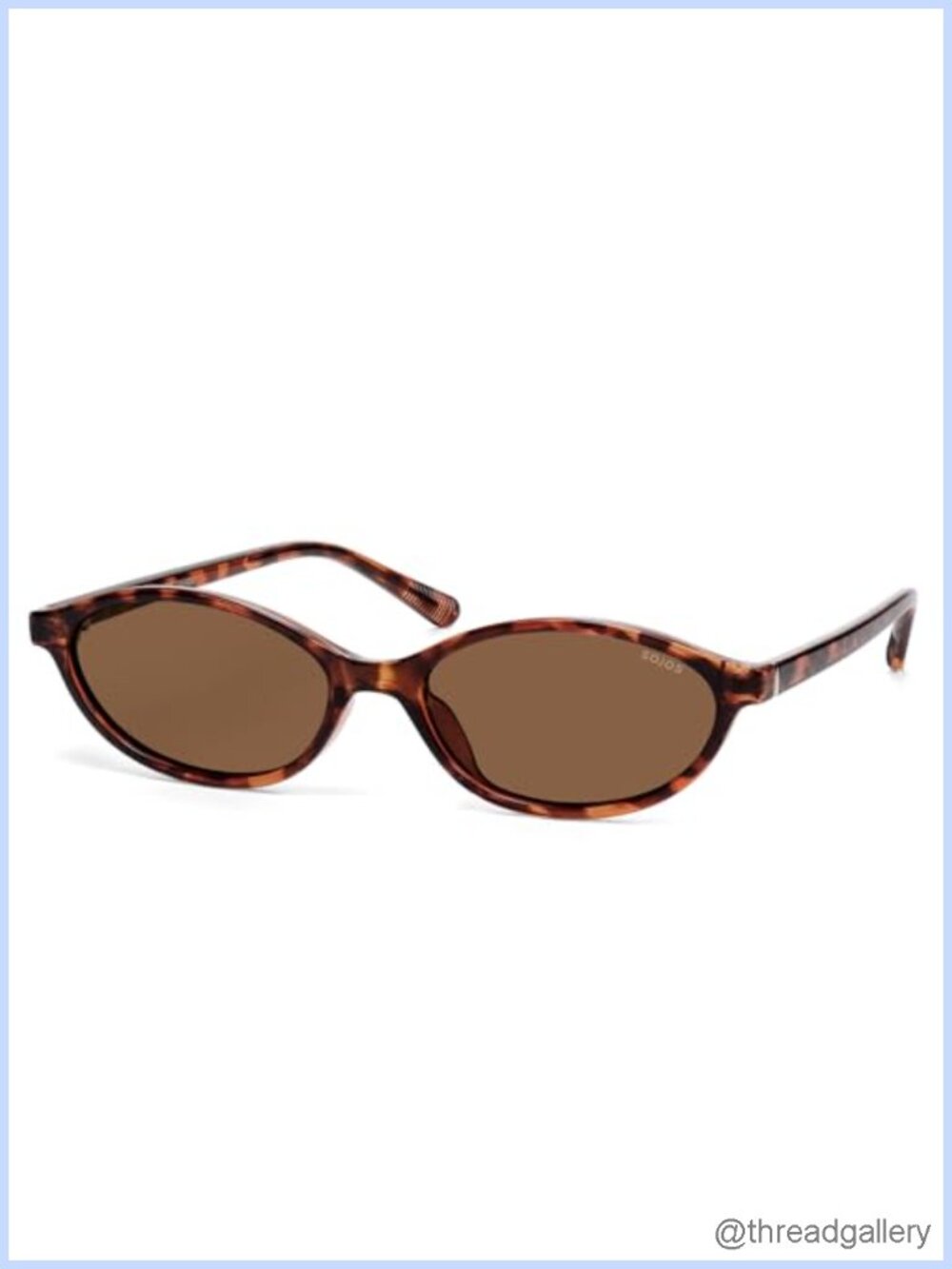 TR90 Polarized Oval Sunglasses Narrow Retro Cat Eye UV400